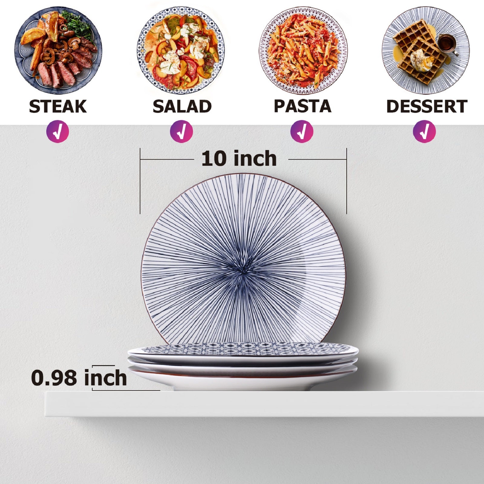 Assiettes à salade - Lot de 4