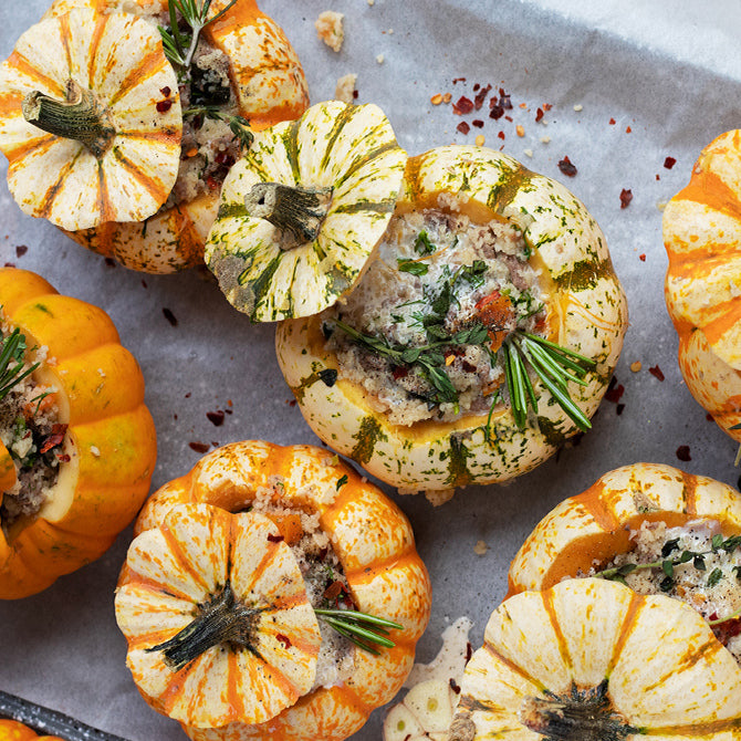 Baked Stuffed Mini Pumpkin Recipe - Oven