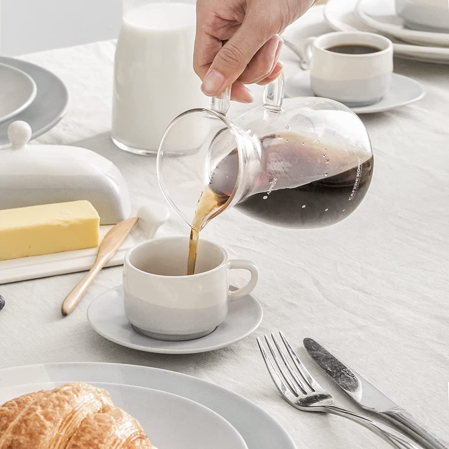 Ventray Espresso Cups with Saucers