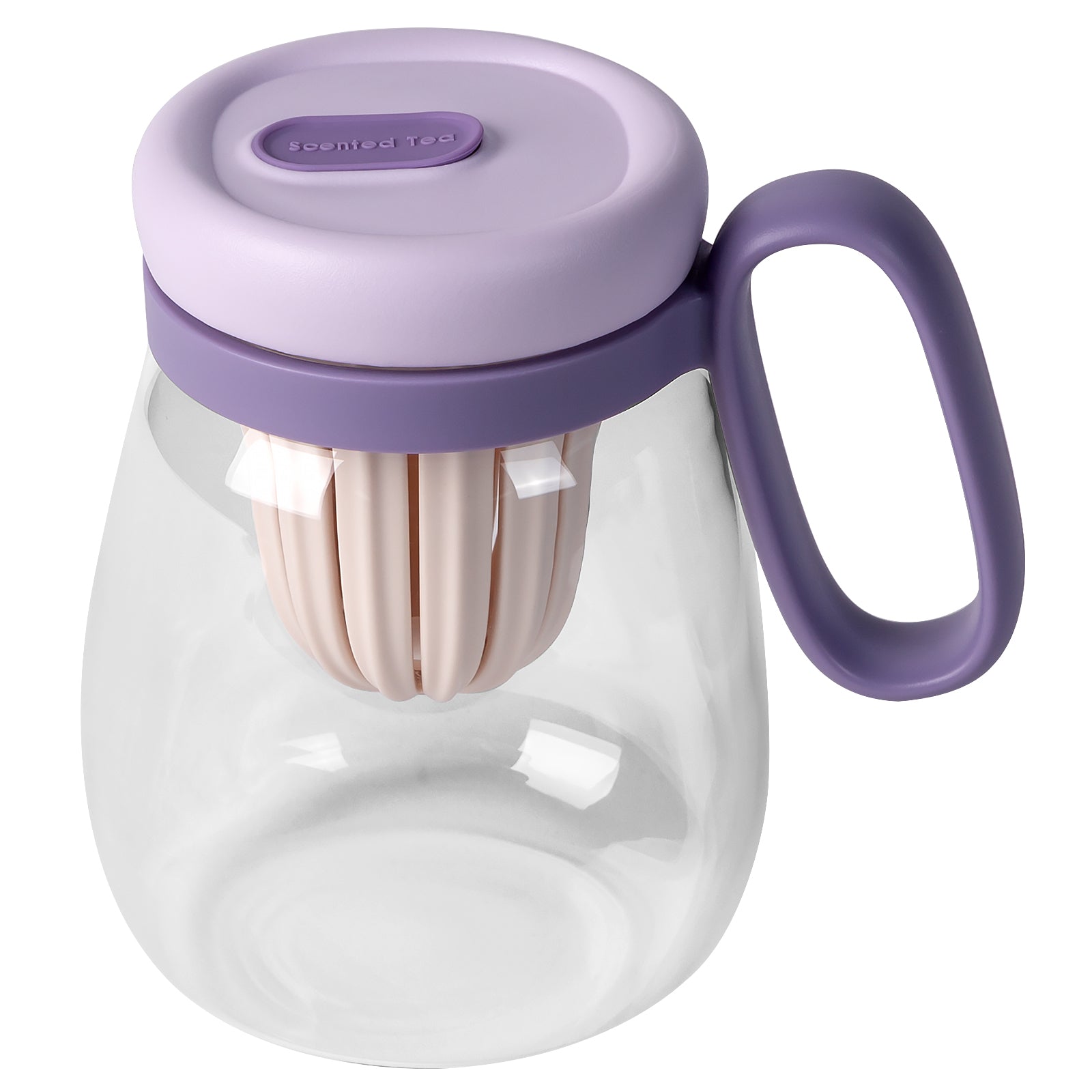 Glass Straw Cup 28Oz Purple