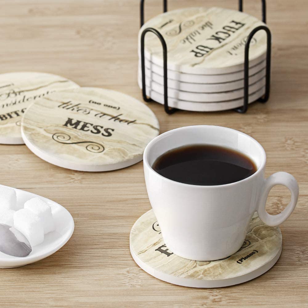 Coasters for Drinks with Holder - Set of 8