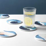 Coasters with Holder - Set of 6