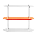 Ventray Home 3-Layers Acrylic Storage Shelf, Orange Color