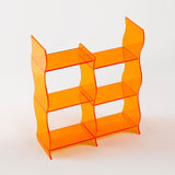 Ventray Home Wave Shape Acrylic Organizer Countertop, Orange