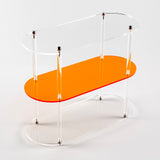 Ventray Home 3-Layers Acrylic Storage Shelf, Orange Color