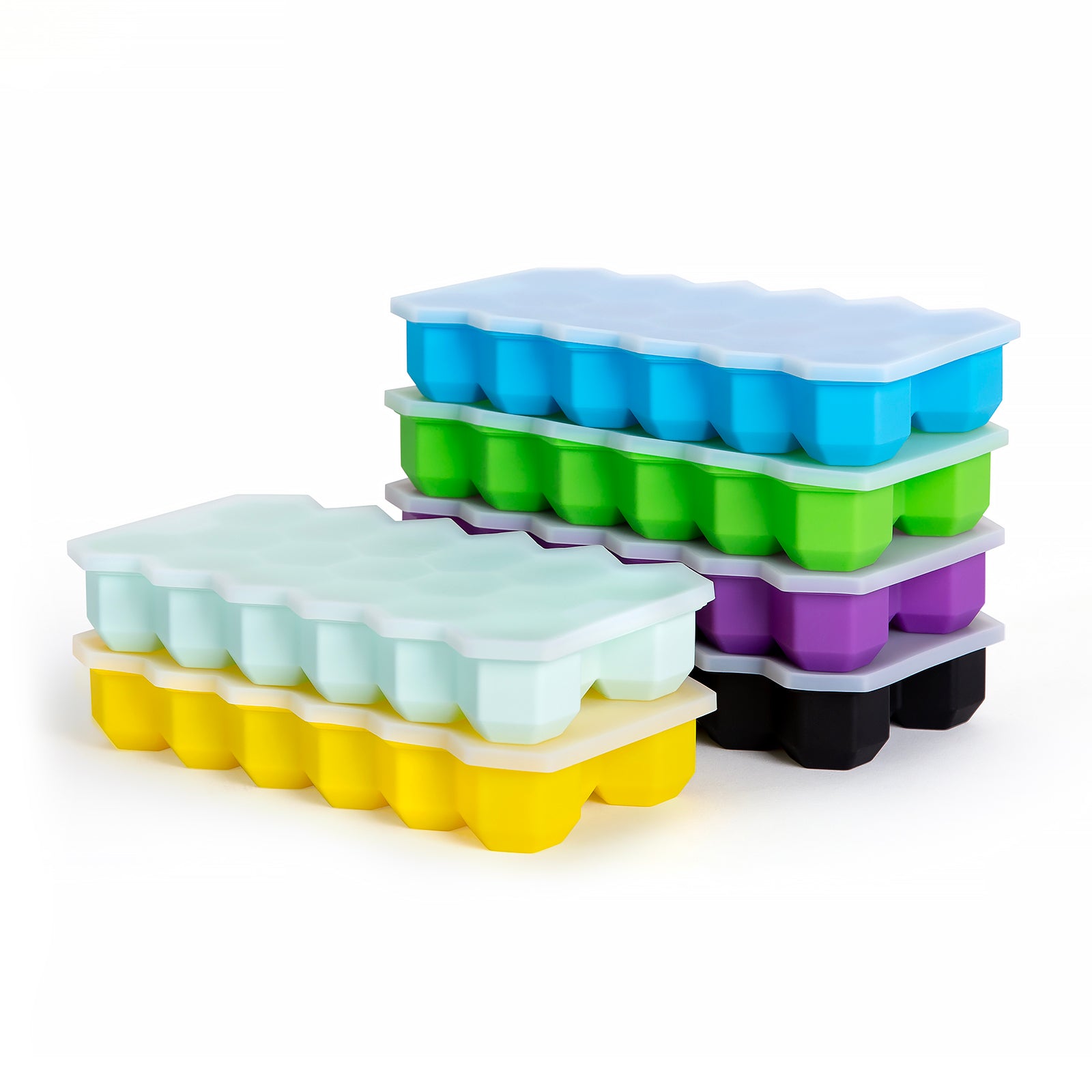17 Cavities Silicone Ice Tray with Lid